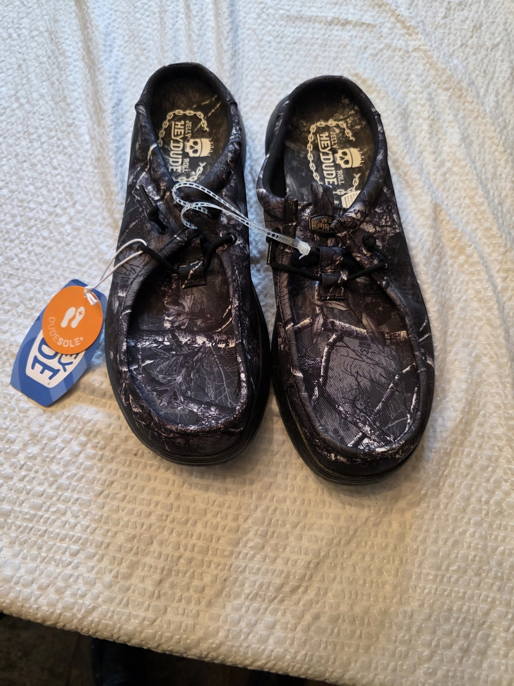 Hey Dude Jelly Roll  Black/Camo Lightweight Slip-On Shoes 11 Nwt